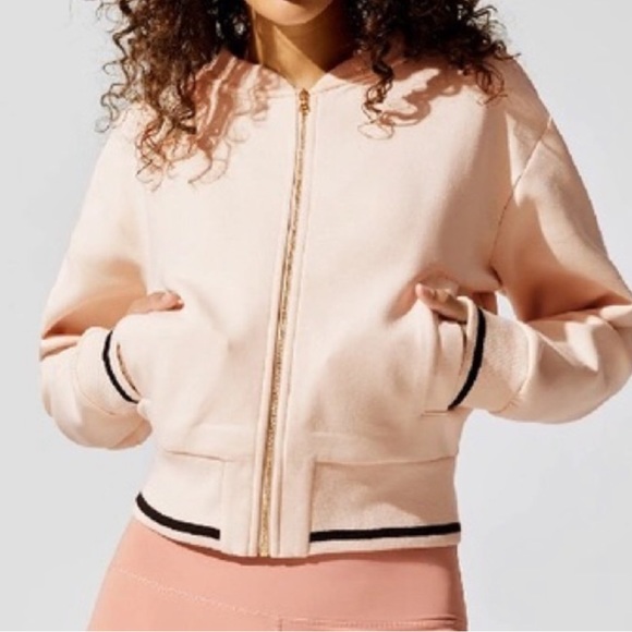 Varley Jackets & Blazers - Varley Cole Bomber Jacket Full Zip in Whisper Pink Women’s Small